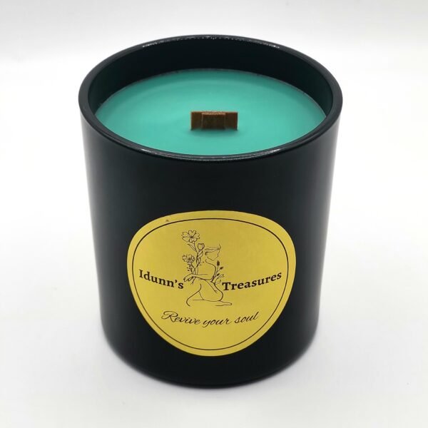 Handmade Hunter Scented Candle with musk, bergamot, and amber, creating a bold, primal fragrance. Perfect for relaxation. Shop now at IdunnsTreasures.com.
