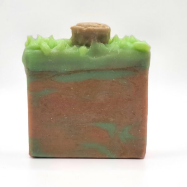 Evelyn Rose Handmade Soap with soft pink and white swirls, surrounded by fresh rose petals, creating a luxurious and elegant vibe. Perfect for those seeking a timeless, floral fragrance and natural skincare