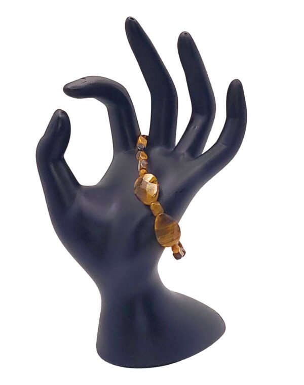 Handcrafted Tiger Eye bracelet with natural stones, offering protection, clarity, and enhanced intuition. Stylish design perfect for balancing energy and safeguarding travelers
